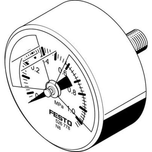 MA-50-1,0-R1/4-MPA-E-RG Manometer