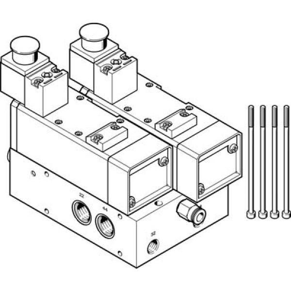 VABP-S1-2V1G-G38-2M-A1 Anschlussplatte