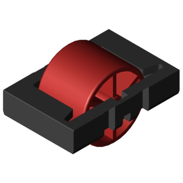 Rolleneinsatz D30, signalrot ähnlich RAL 3001