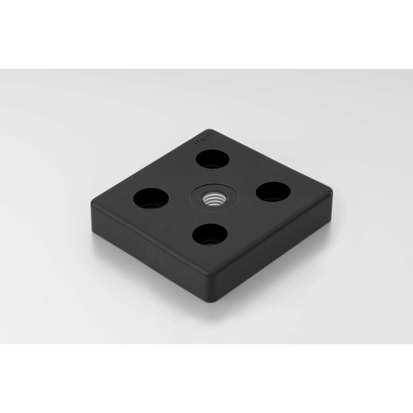 Fußplatte 8 80x80, M12, schwarz