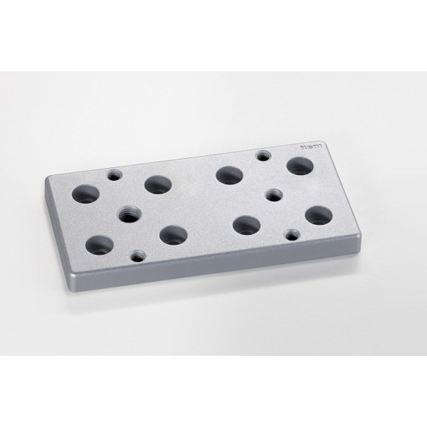 Fußplatte 10 200x100, weißaluminium ähnlich RAL 9006