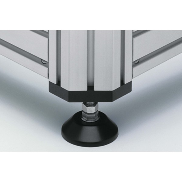 Fußplatte 8 80x80-45°, M12, schwarz