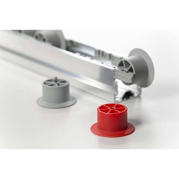 Rolle D30-23 mit Bordscheibe, signalrot ähnlich RAL 3001
