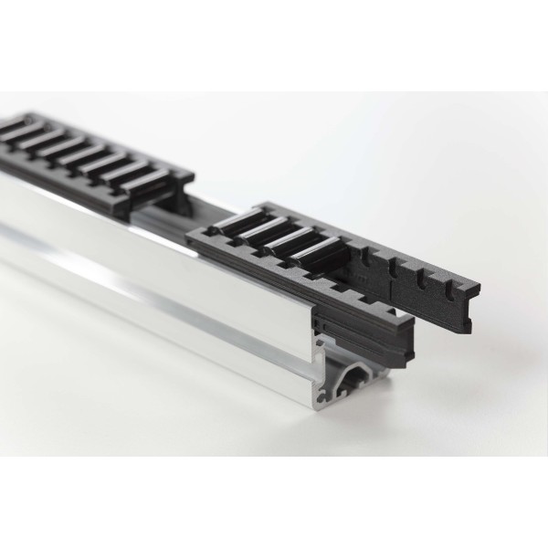 Lagerschiene 100 D4-12,5 ESD, schwarz ähnlich RAL 9005
