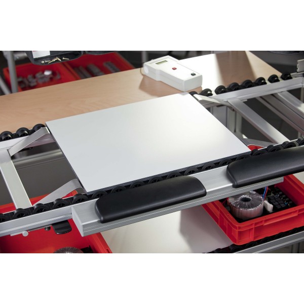 Rollenschiene 8 40x40 Vereinzeler mit Taster, links