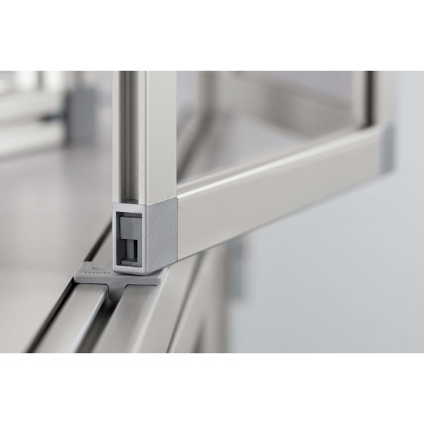 Nutgleiter 8 für Eckverbinder 8 32x18, grau ähnlich RAL 7042