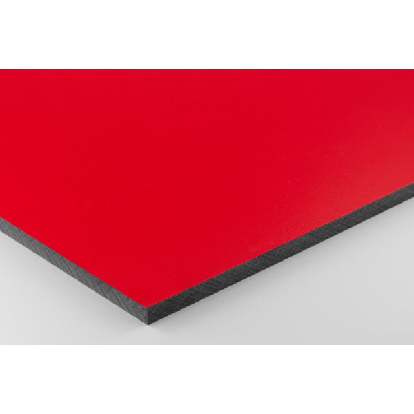 Vollkunststoff 4mm, rot ähnlich RAL 3000