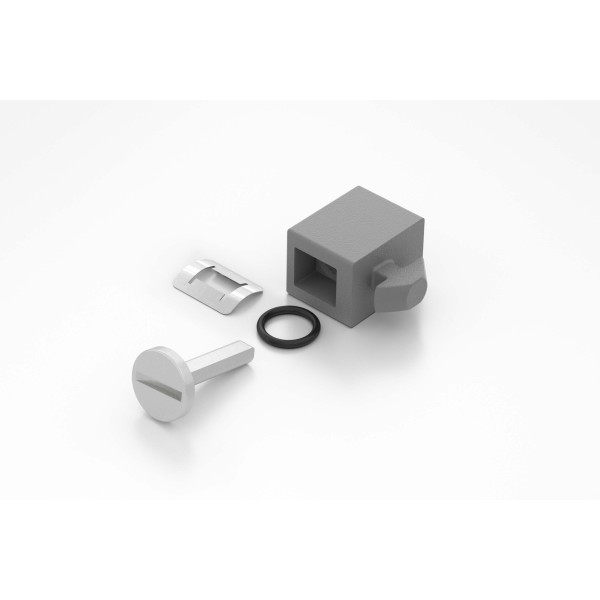 Rastmultiblock 8 mit Schlitzzapfen Zn, grau