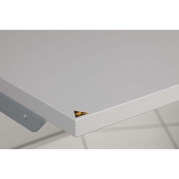 Tischplatte 30-1200x750 ESD HPL-beschichtet, grau ähnlich RAL 7035