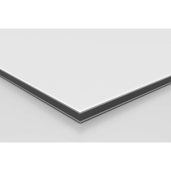 Verbundmaterial St 2mm, weiß ähnlich RAL 9016