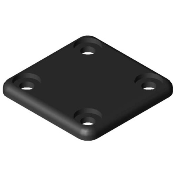Kanal-Abdeckkappe 40x40, schwarz