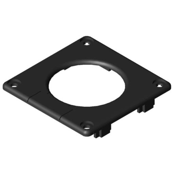 Kanal-Abdeckkappe 80x80 mit Durchführung, schwarz