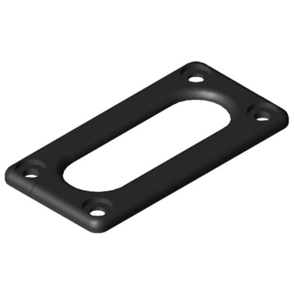 Kanal-Abdeckkappe 80x40 mit Durchführung, schwarz