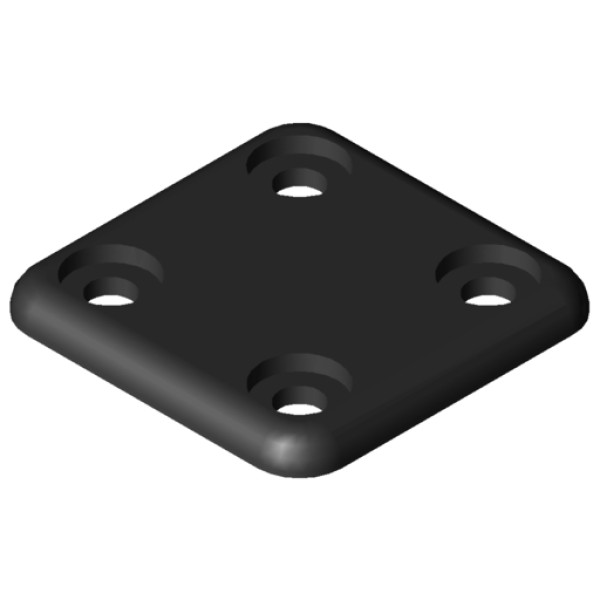 Kanal-Abdeckkappe 30x30, schwarz