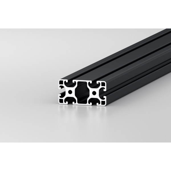 Profil 8 80x40 leicht, schwarz, Zuschnitt