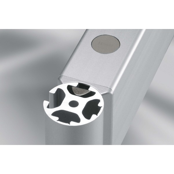 Adapter 8 80x40/D40, weißaluminium ähnlich RAL 9006