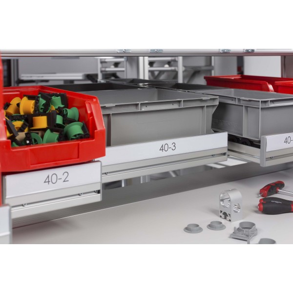 Beschriftungsprofil 8 40 E, grau/transparent