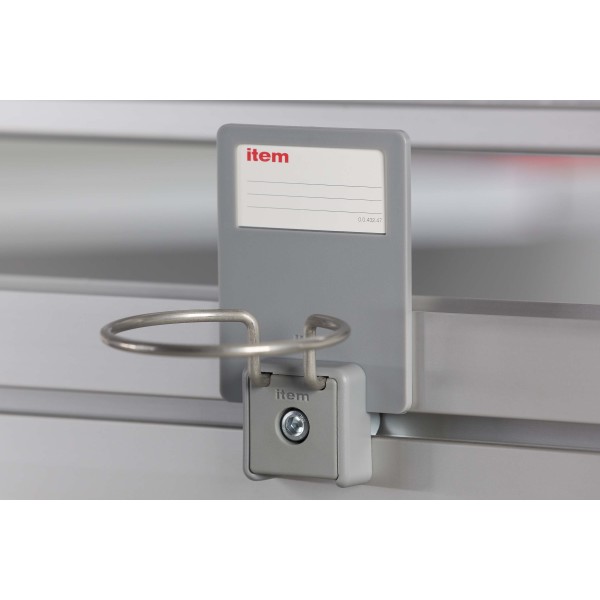 Beschriftungsträger Haltersystem, grau ähnlich RAL 7042