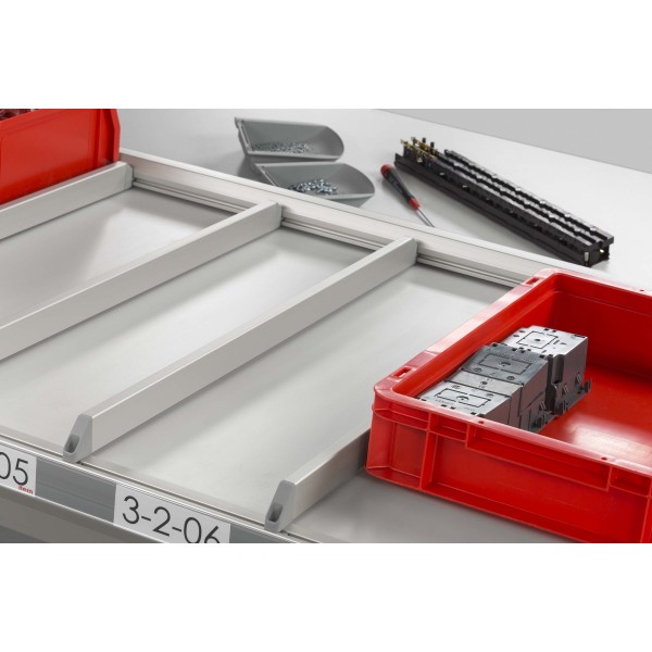 Trenn- und Führungsprofil 32x12 Anschlusssatz 1x180°