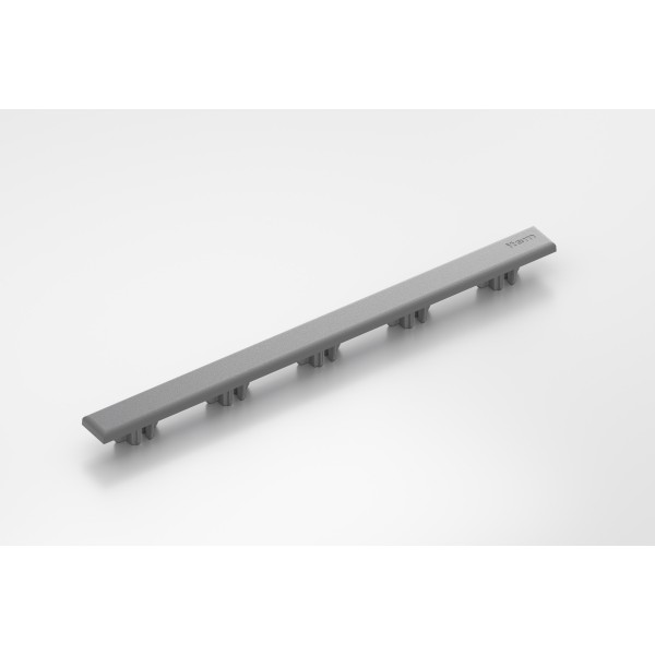 Abdeckkappe Nutplattenprofil 8 200x14, grau ähnlich RAL 7042
