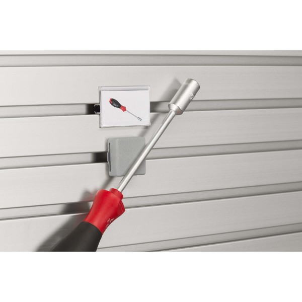 Beschriftungsprofil 8 32 E, grau/transparent