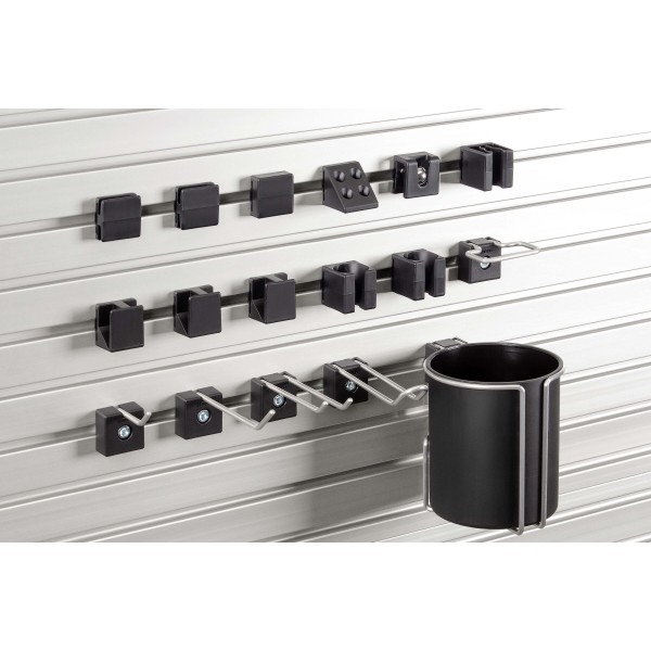 Haken-, Halter-Sortiment, schwarz ähnlich RAL 9005