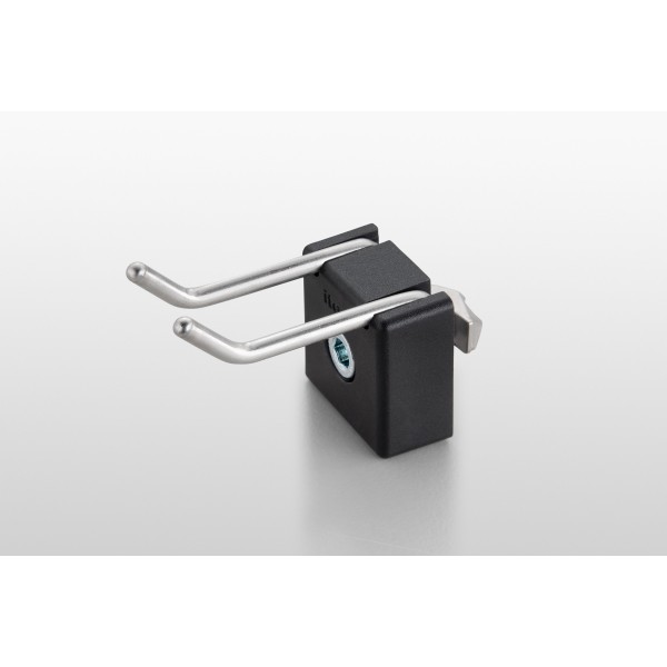 Doppelhaken 8 40x20, schwarz ähnlich RAL 9005