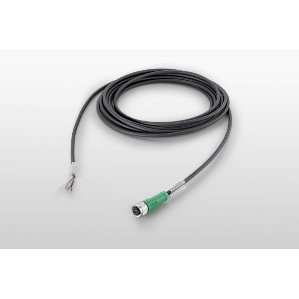 Sensor/Aktor-Anschlussleitung 5m M12 4P Buchse A-kodiert, schwarz