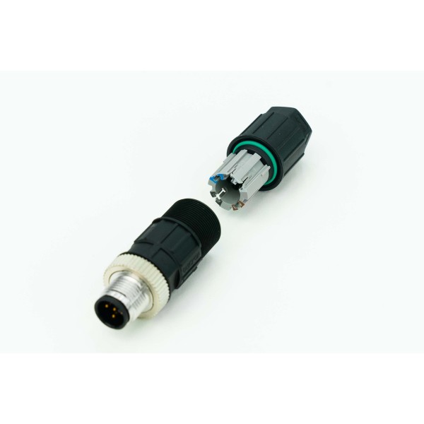 Anschlussstecker M12 5P Stecker A-kodiert, schwarz