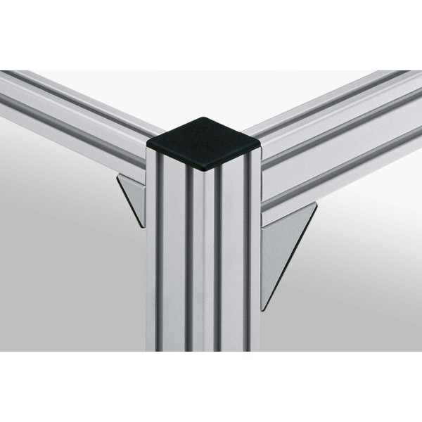 Winkel 12 60x60 Zn, weißaluminium ähnlich RAL 9006