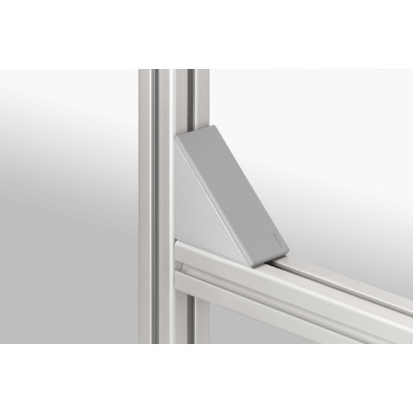 Winkel-Abdeckkappe 8 80x80, grau ähnlich RAL 7042