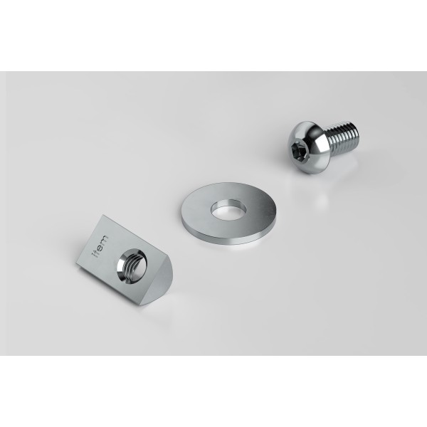Befestigungssatz 8 für Lenk-/Bockrolle 140x110