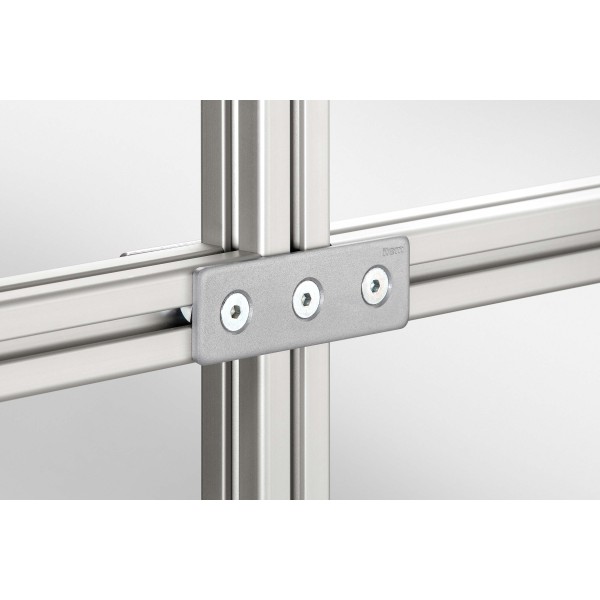 Lasche 8 120x40, weißaluminium ähnlich RAL 9006