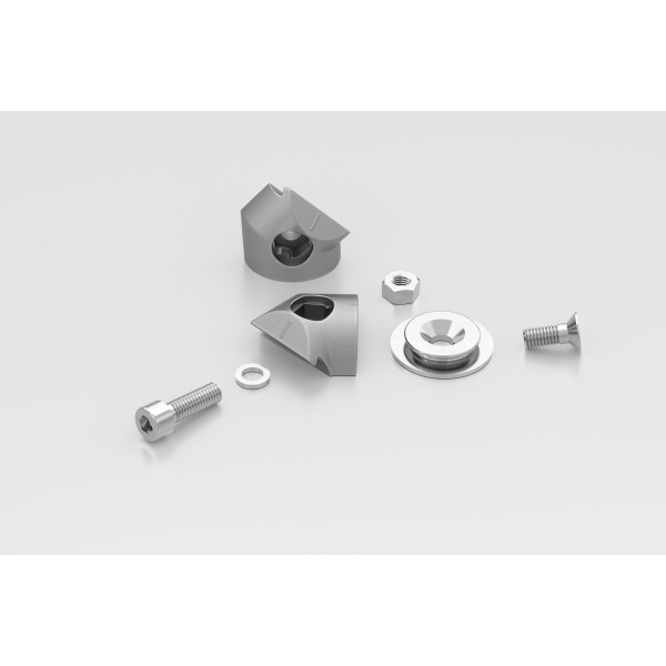 Verbinder D30-45° innen Anschluss M6-12
